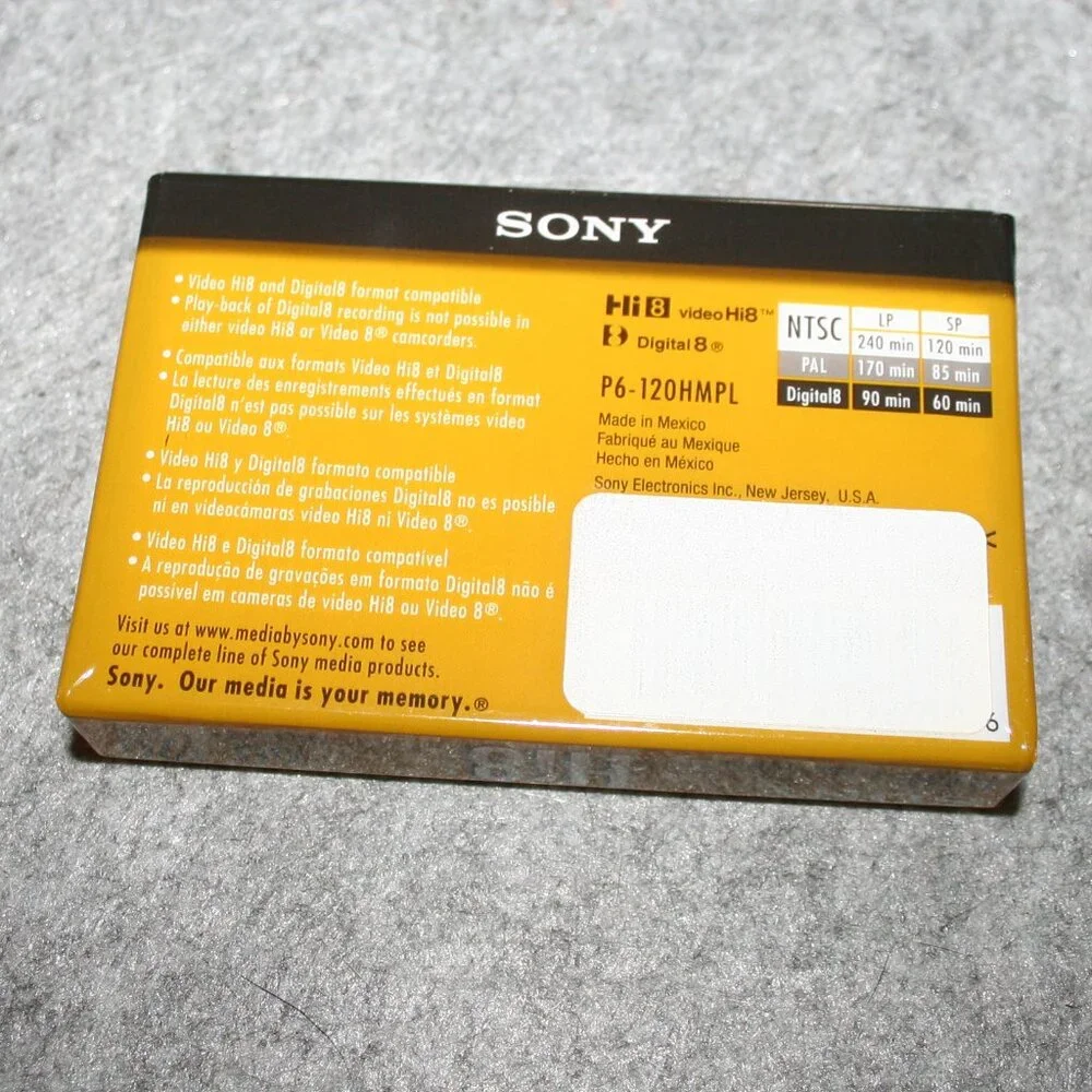 Sony Hi-8 HMPD 120 minute Video Camcorder Cassette Tape